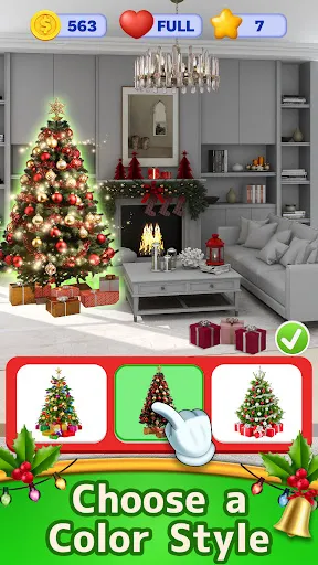 Gameplay screenshot 1 from Christmas Home Design Game - Simulation game