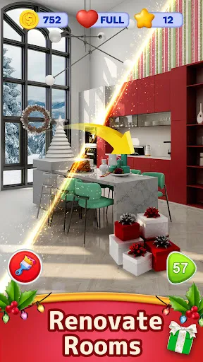 Gameplay screenshot 2 from Christmas Home Design Game - Simulation game