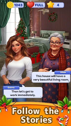 Gameplay screenshot 4 from Christmas Home Design Game - Simulation game
